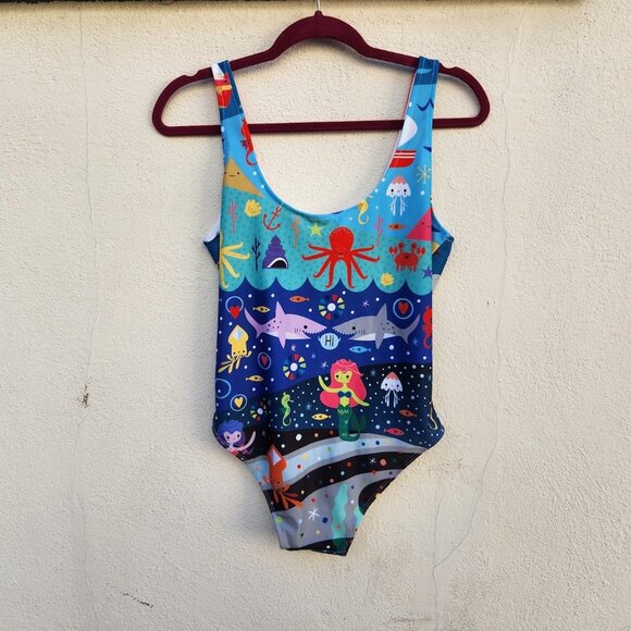 5/$100 SALE - JAPAN LA for Crowded Teeth One Piece Swimsuit - Picture 2 of 5